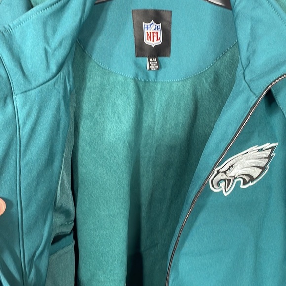 NWT XL NFL.com Philadelphia Eagles‎ Soft Shell Zipper Coat with Removable Hood - Picture 10 of 16